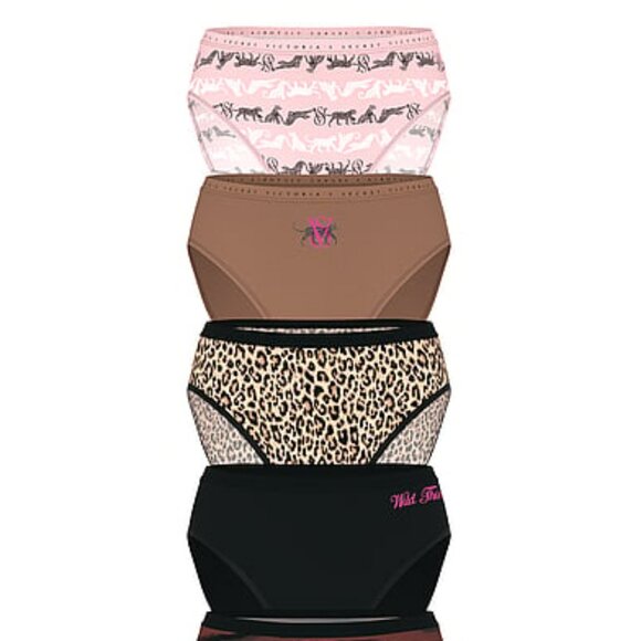 NWT! Comfy & Cute Victoria's Secret 5-Pack Stretch Cotton High-Leg Brief Panties - Picture 4 of 7